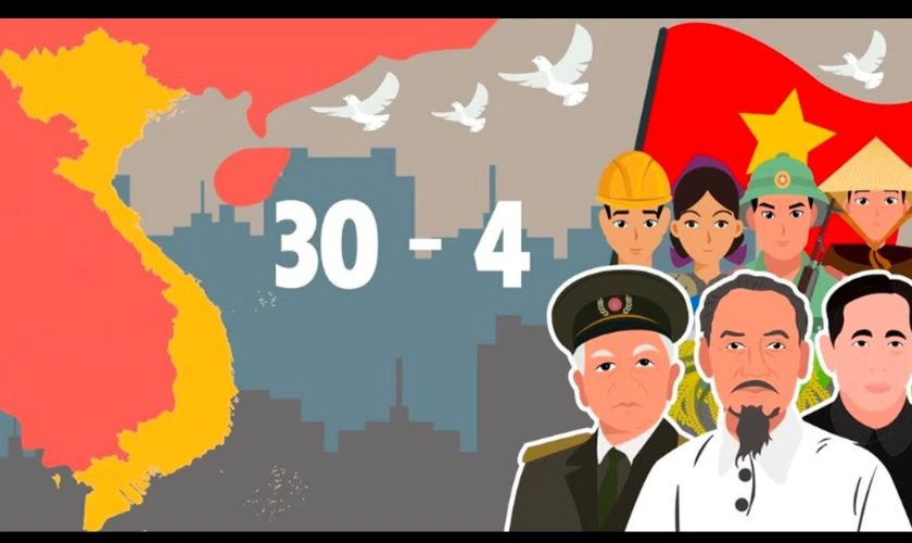 Hình nền 30/4 1/5 cho máy tính chủ đề lịch sử đẹp