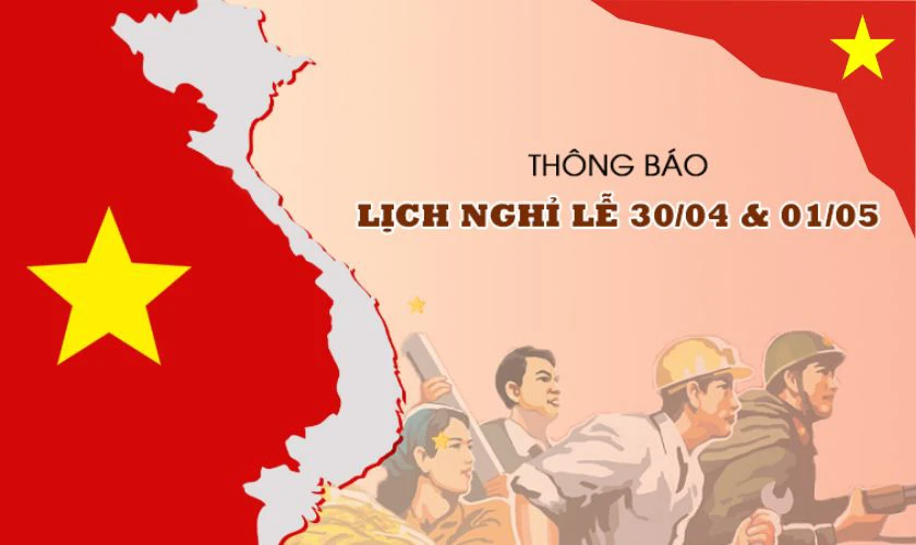 Hình nền thông báo nghỉ lễ 30/4