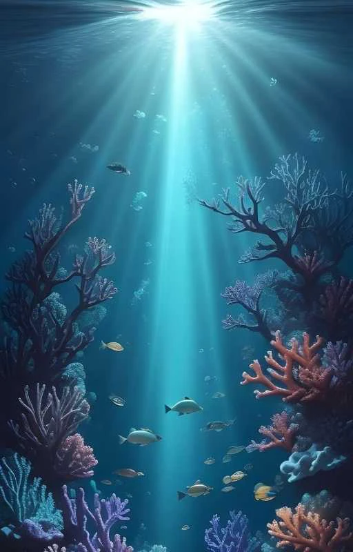 Hình nền 3D về rặng san hô đại dương