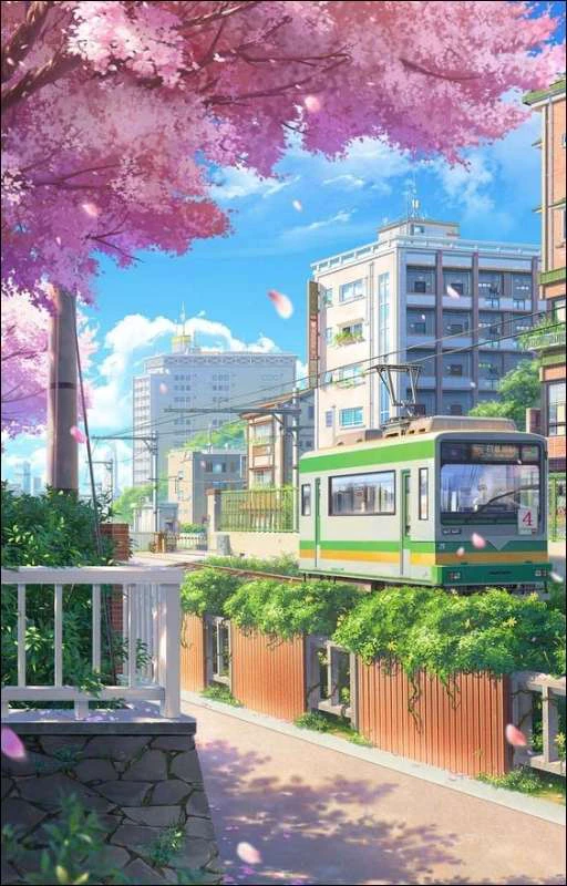 Wallpaper anime chủ đề phong cảnh cho điện thoại