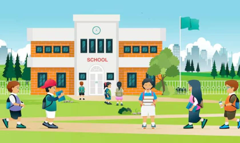 Hình nền PowerPoint Back to School bạn bè