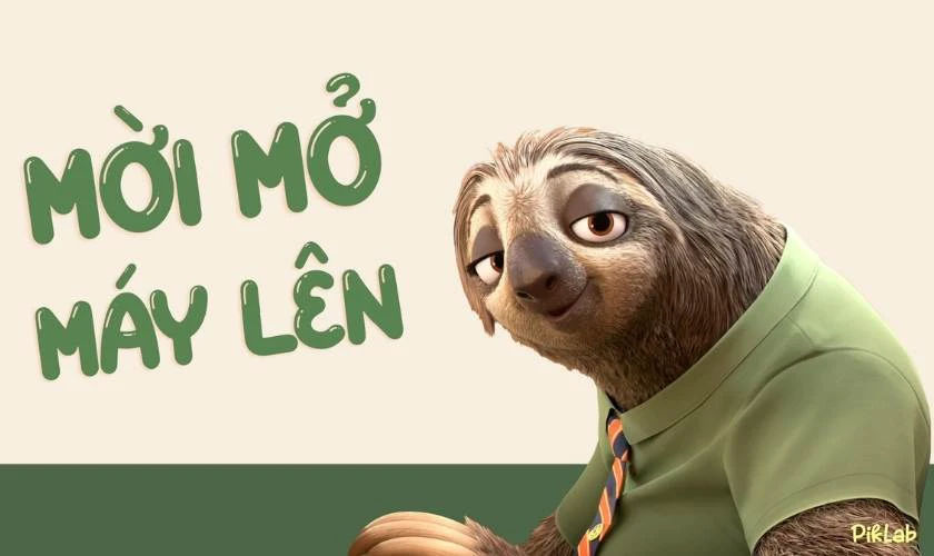 Hình nền con lười Flash Zootopia meme cho dân văn phòng