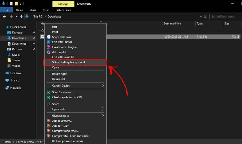 Cách cài hình nền cho máy Windows