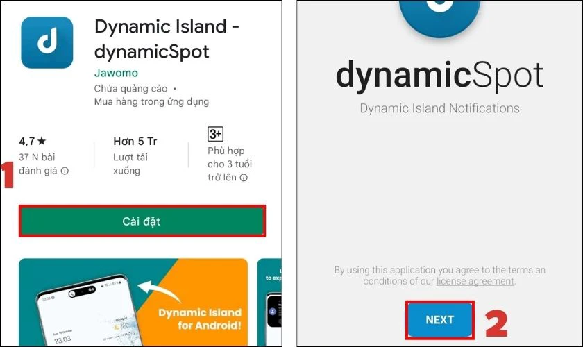 Tìm và cài đặt ứng dụng Dynamic Island - dynamicSpot 
