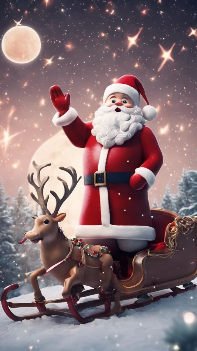 Ảnh nền Giáng sinh chủ đề ông già Noel