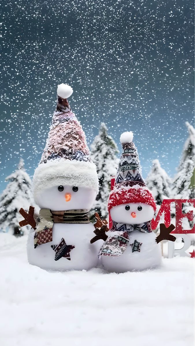 Wallpaper Giáng sinh chủ đề tuyết rơi