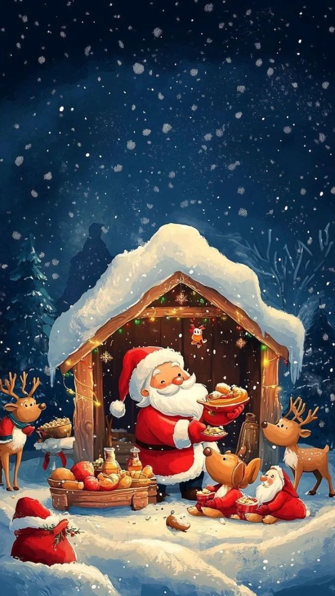 Hình nền chủ đề ông già Noel