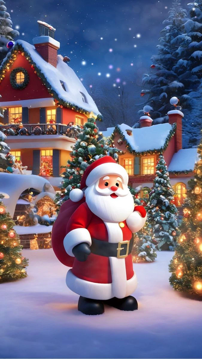 Hình nền Giáng sinh chủ đề ông già Noel