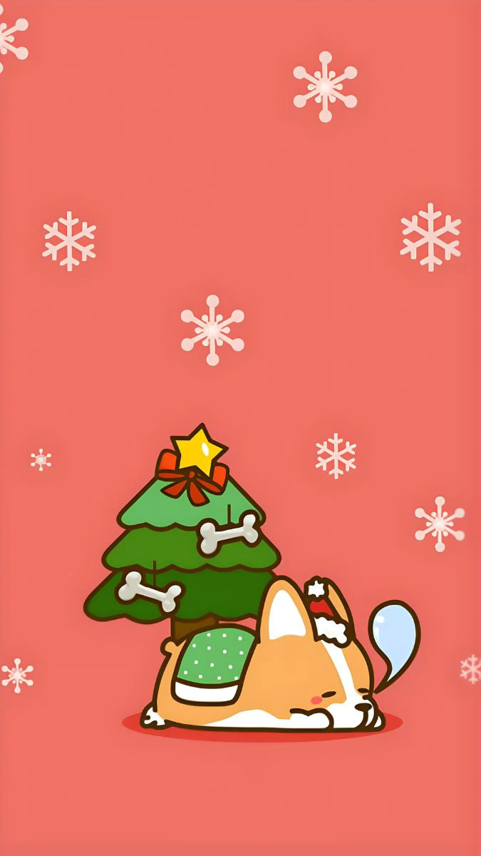 Hình nền Giáng sinh hoạt hình cute, dễ thương
