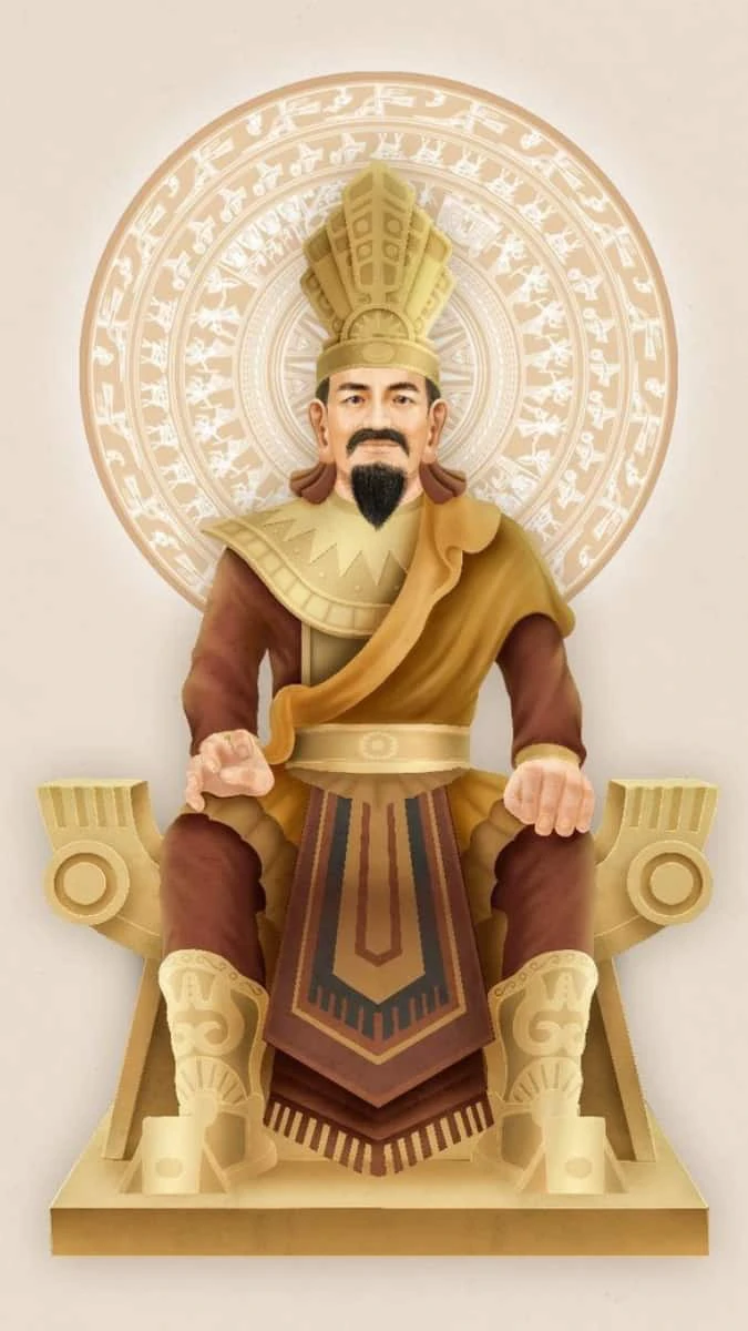 Hình nền Giỗ tổ Hùng Vương màu vàng
