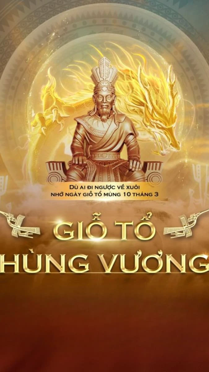 Hình nền Giỗ tổ Hùng Vương màu vàng mới nhất