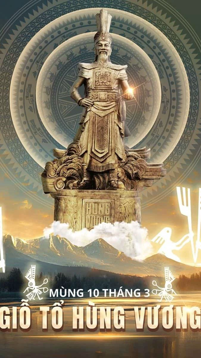 Hình nền Giỗ tổ Hùng Vương đơn giản, sắc nét