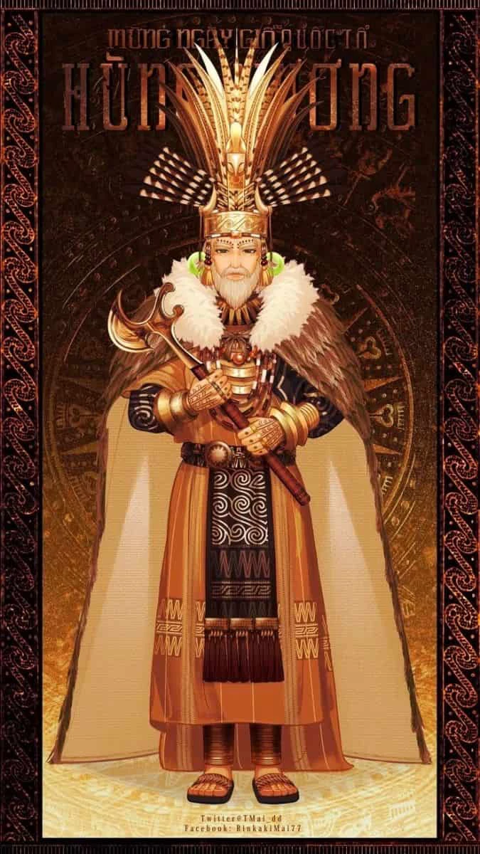 Tranh vẽ Vua Hùng độc đáo