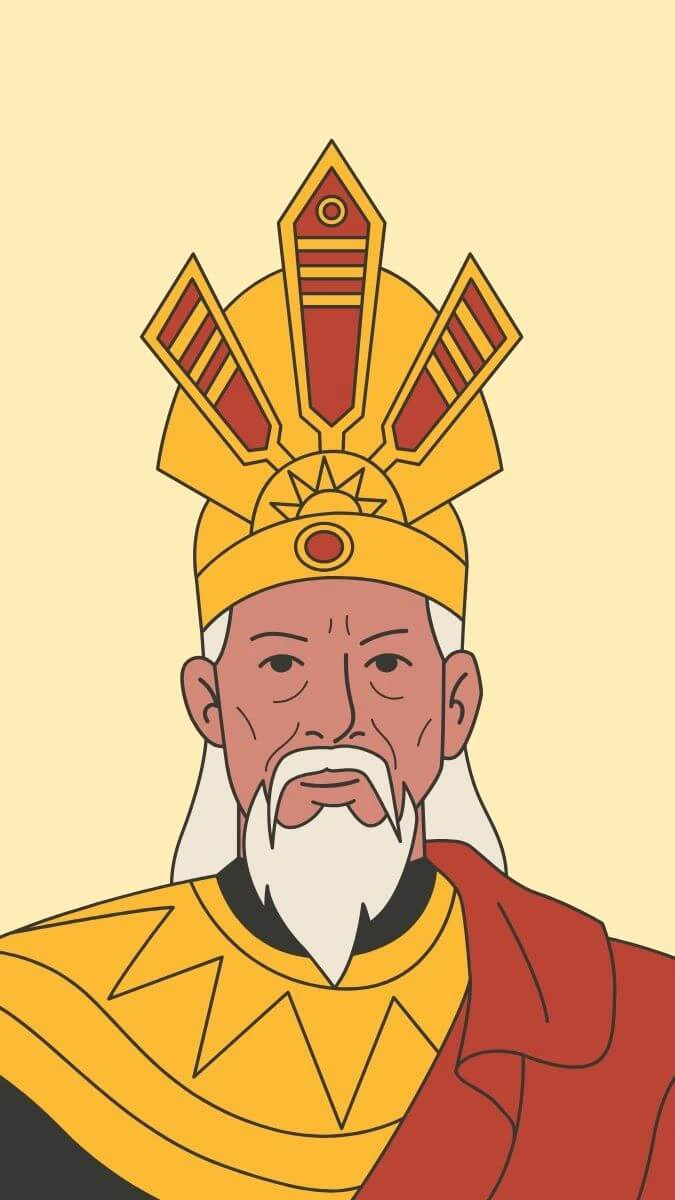 Tranh vẽ chân dung Vua Hùng