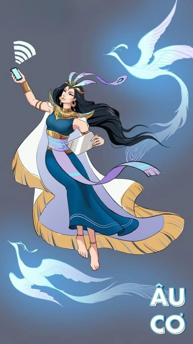 Ảnh vẽ mẹ Âu Cơ
