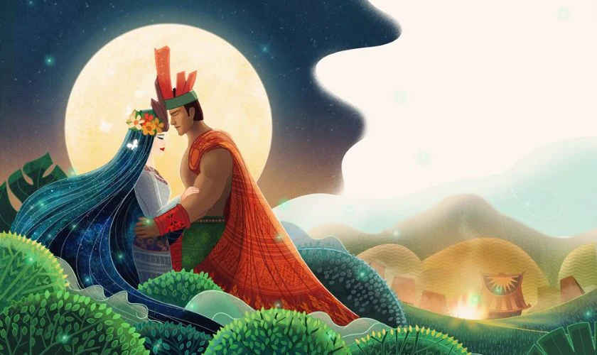 Hình nền máy tính Âu Cơ - Lạc Long Quân