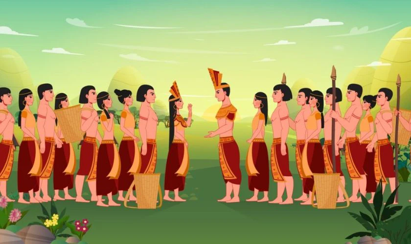 Tranh vẽ người dân nước Việt