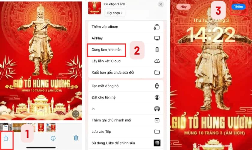 Cài đặt làm hình nền