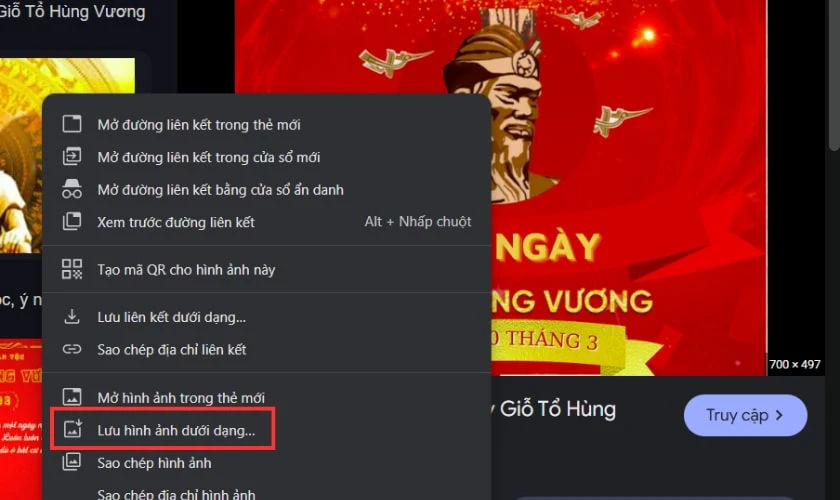 Cách cài đặt hình nền Giỗ tổ Hùng Vương cho máy tính