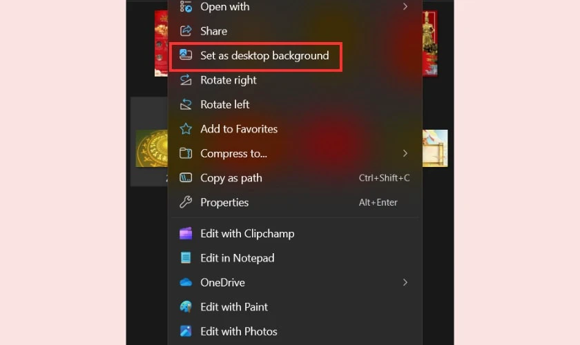 Cài đặt hình nền trên Windows