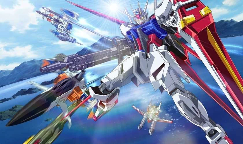 Ảnh nền Gundam 4K chiến đấu cho laptop