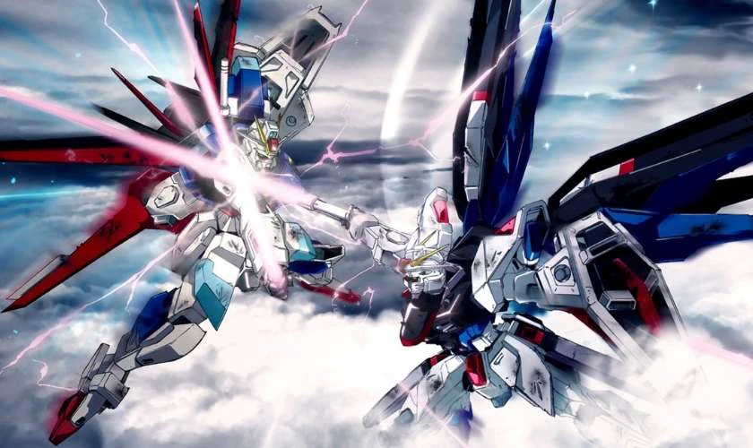 Ảnh nền Gundam 4K chiến đấu khốc liệt cho máy tính