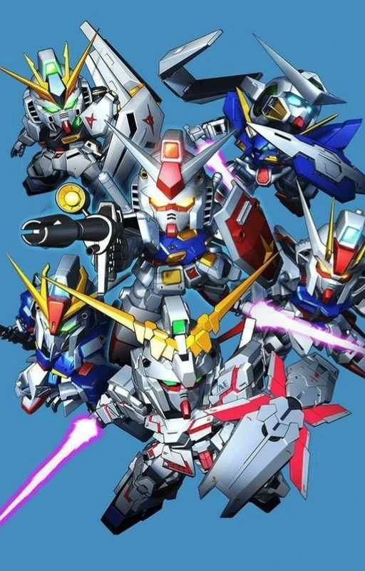 Bộ sưu tập Gundam trong một khung ảnh cho di động