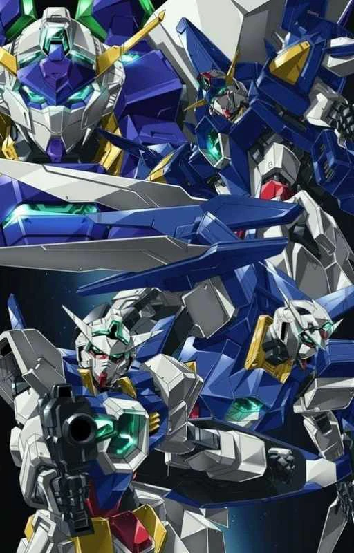 Wallpaper nhiều Gundam trong một khung ảnh cho điện thoại