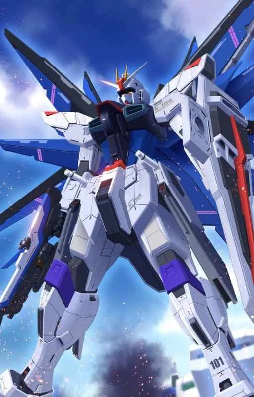 Hình nền Gundam 4K bay trên bầu trời cho smarrtphone