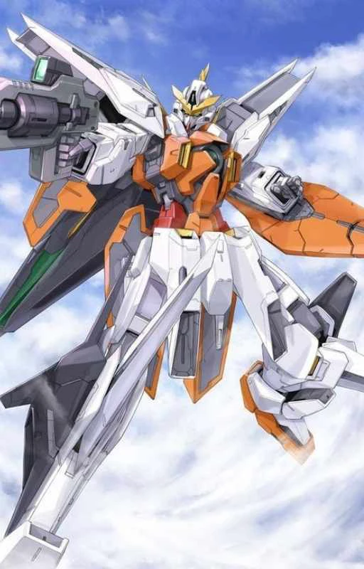 Hình nền Gundam 4K bay trên bầu trời cho dế yêu