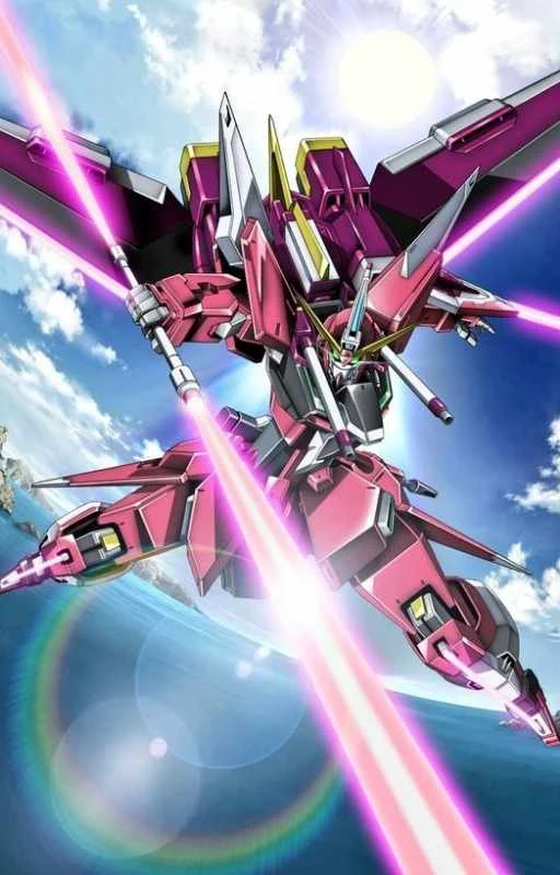 Wallpaper Gundam 4K bay trên bầu trời cho điện thoại iPhone