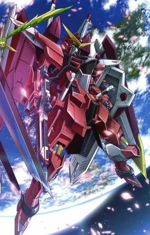 Wallpaper Gundam 4K bay trên bầu trời cho dế yêu