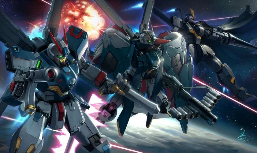 Hình Gundam 4K đa dạng màu sắc cho máy tính