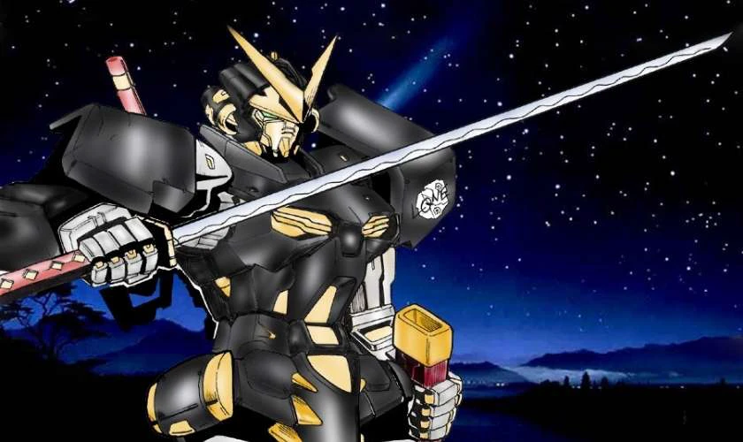 Hình nền Gundam 4K Samurai phong cách Nhật Bản cho máy tính