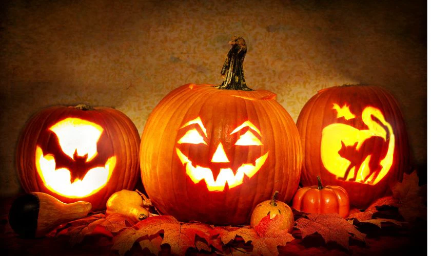 Ảnh Halloween chủ đề bí ngô phát sáng