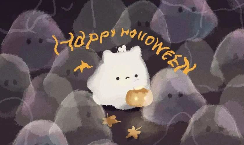 Hình nền Halloween cho iPad dễ thương