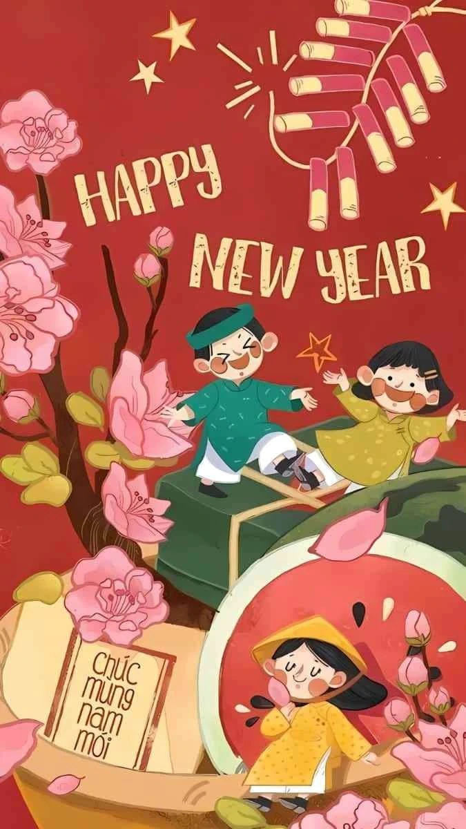 Hình Nền Hoa Đào Ngày Tết Dễ Thương