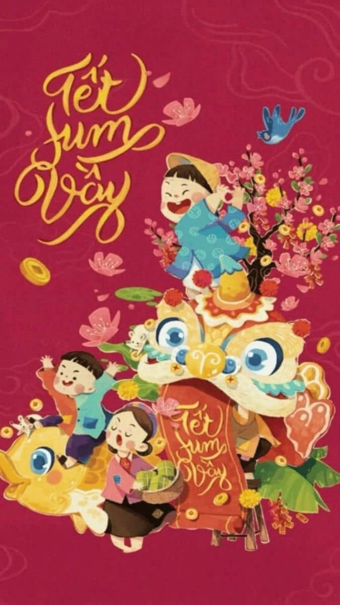 Tranh Vẽ Đón Năm Mới Đẹp