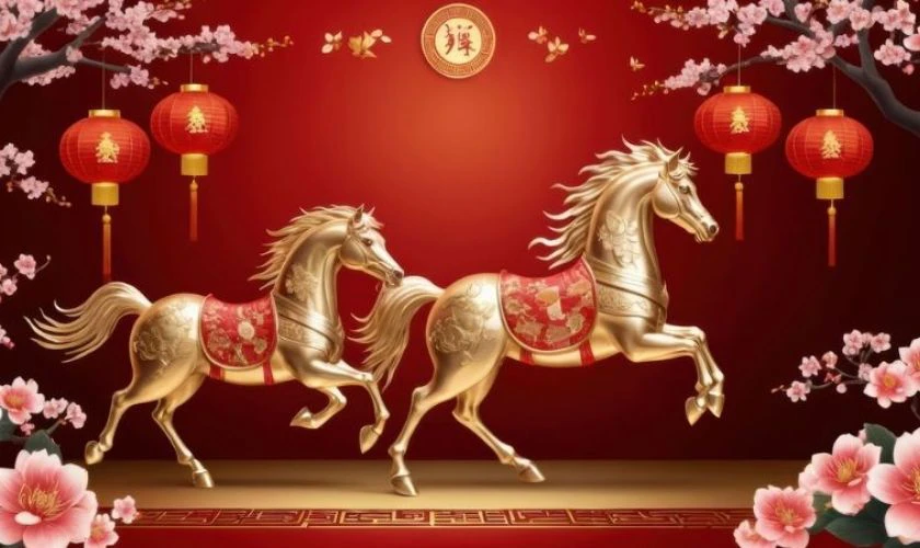 Ảnh Chú Ngựa Vàng May Mắn