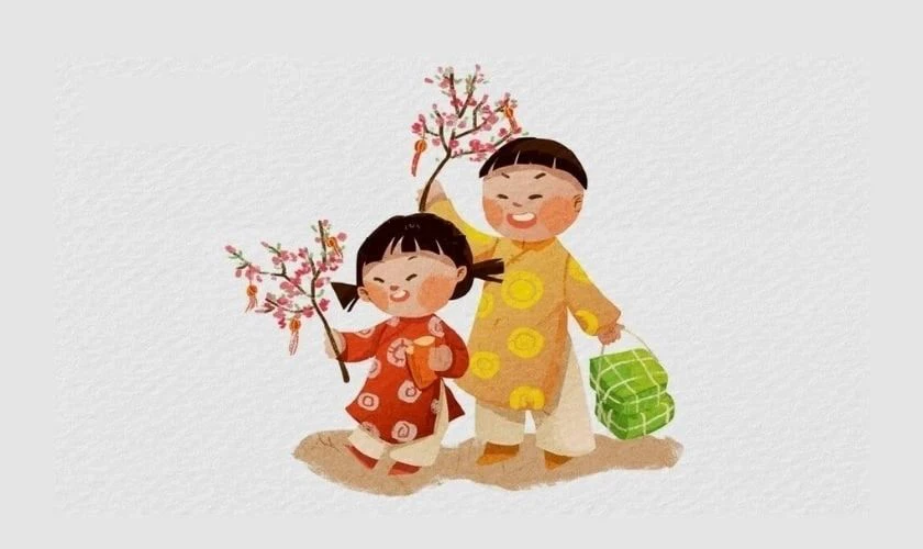 Ảnh Chúc Tết Chibi Cute