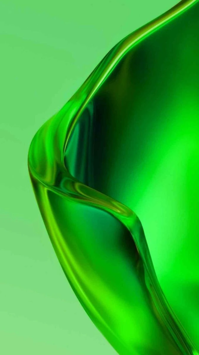 Wallpaper iOS 18.6 màu xanh lá cho điện thoại