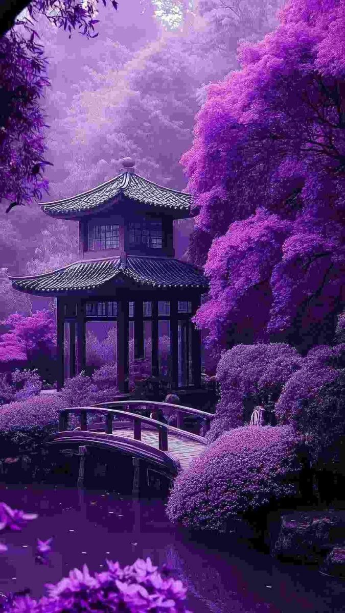 Wallpaper iOS 18.6 màu tím