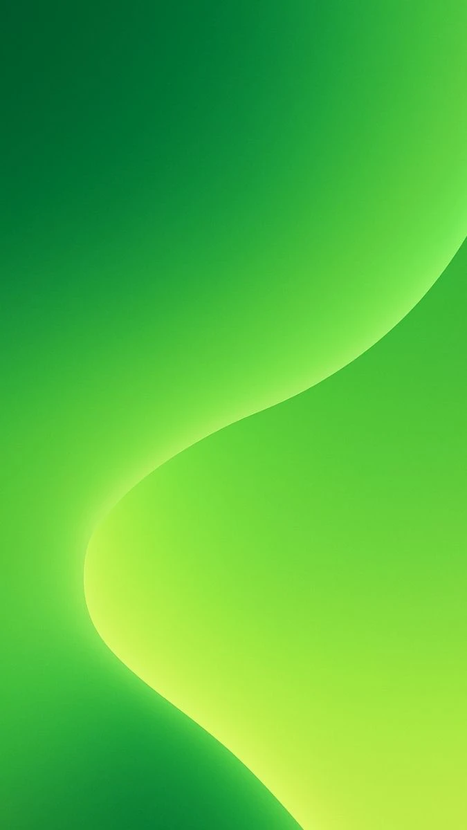 Hình nền iOS 19 màu xanh lá tươi mát