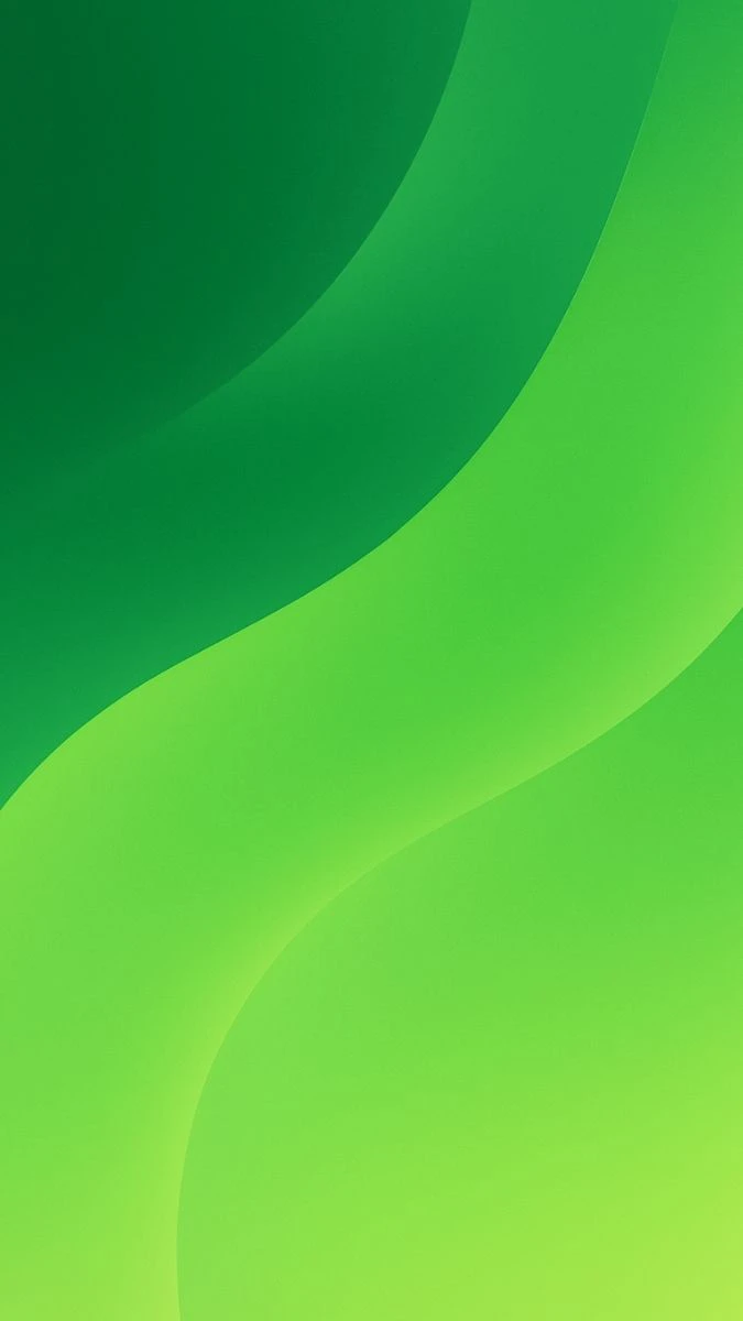 Hình nền iOS 19 màu xanh lá tươi mát cho điện thoại