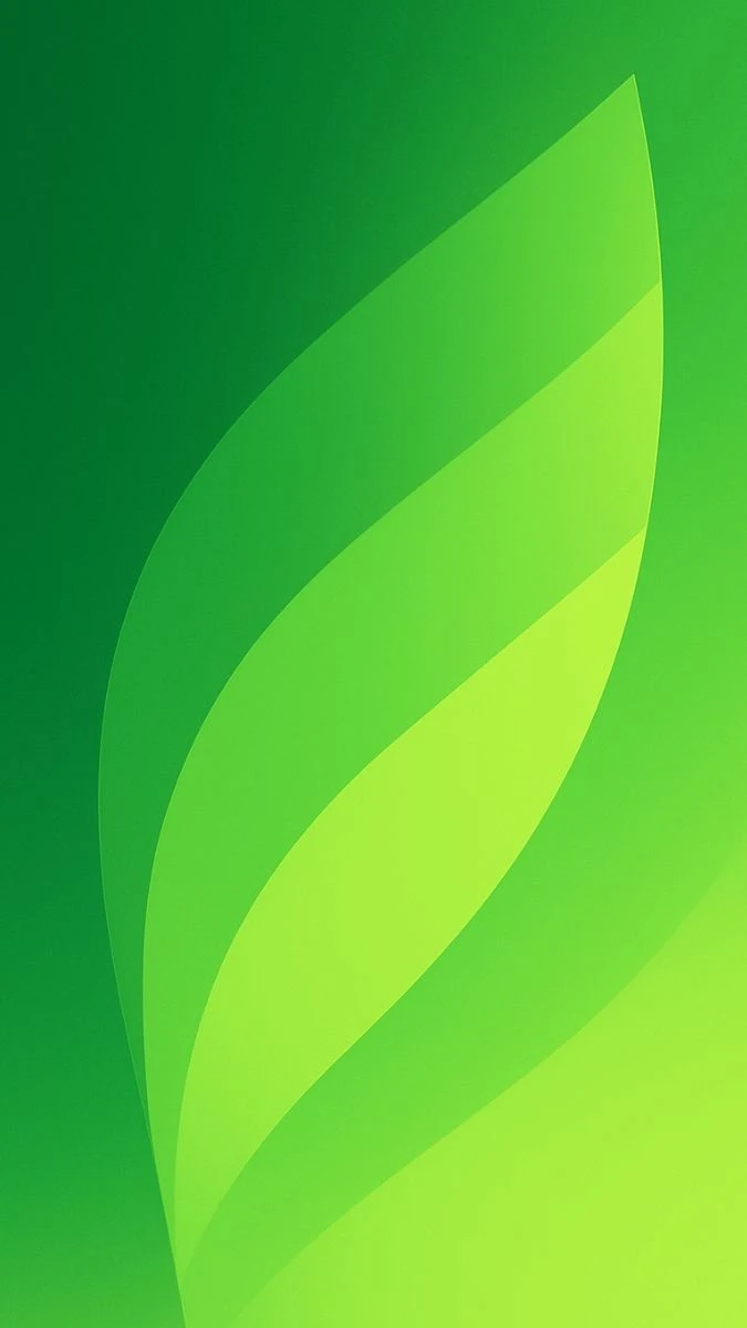 Hình nền iOS 19 màu xanh lá tươi mát cho iPhone