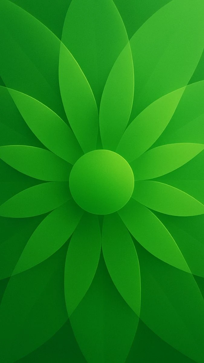 Ảnh nền iOS 19 màu xanh lá đẹp