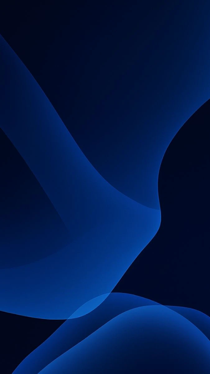 Hình nền iOS 19 màu xanh lam đậm sang trọng cho điện thoại