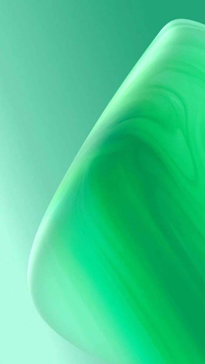 Wallpaper iOS 26 màu xanh lá tươi mát