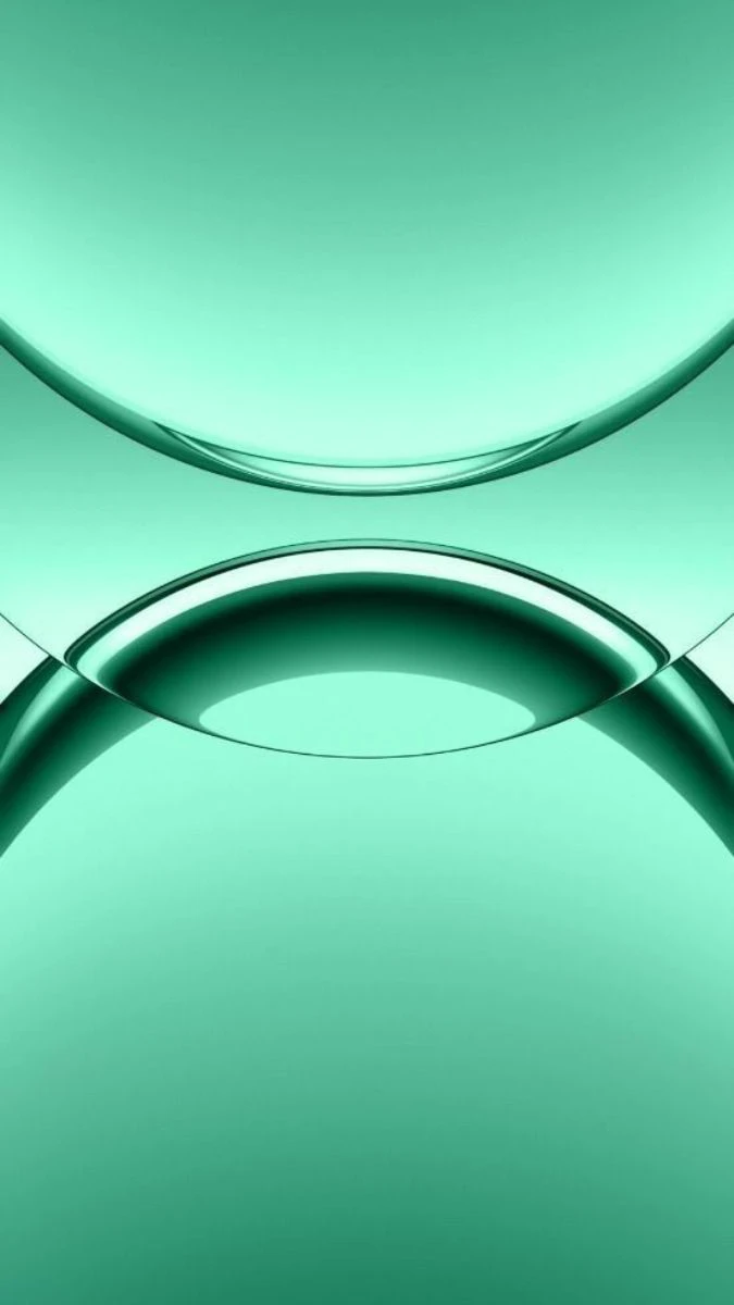 Wallpaper iOS 26 màu xanh lá tươi mát cho điện thoại