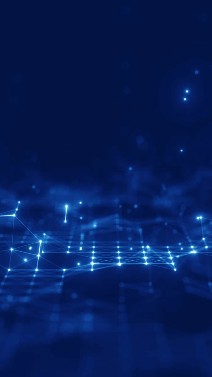 Hình nền iOS 26.2 chủ đề công nghệ tone xanh